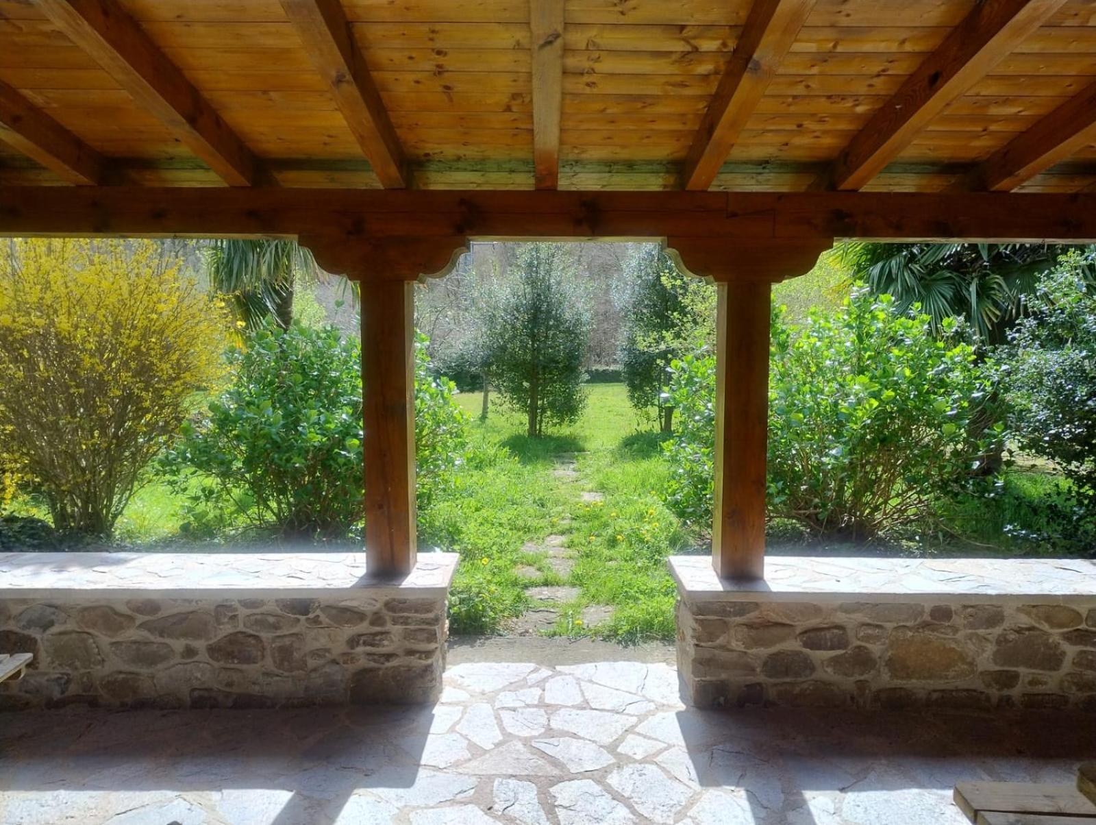 Amplia Y Comoda Casa De Piedra Con Porche Y Jardin San Roque de Riomiera ภายนอก รูปภาพ